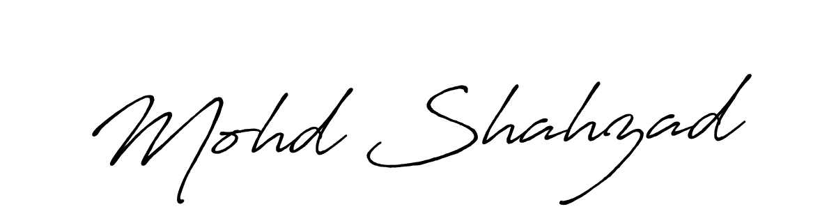 Create a beautiful signature design for name Mohd Shahzad. With this signature (Antro_Vectra_Bolder) fonts, you can make a handwritten signature for free. Mohd Shahzad signature style 7 images and pictures png