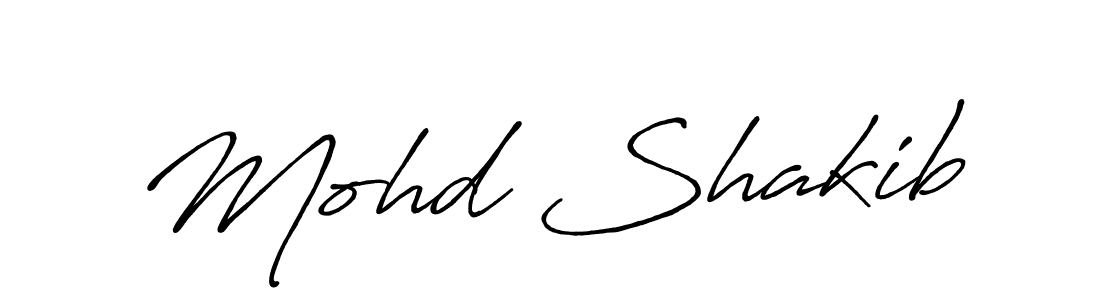 Make a beautiful signature design for name Mohd Shakib. With this signature (Antro_Vectra_Bolder) style, you can create a handwritten signature for free. Mohd Shakib signature style 7 images and pictures png