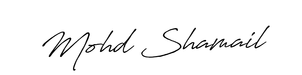 Also we have Mohd Shamail name is the best signature style. Create professional handwritten signature collection using Antro_Vectra_Bolder autograph style. Mohd Shamail signature style 7 images and pictures png
