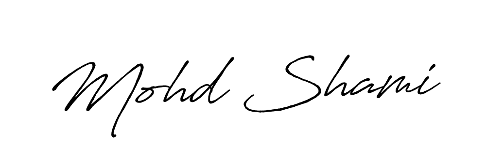 The best way (Antro_Vectra_Bolder) to make a short signature is to pick only two or three words in your name. The name Mohd Shami include a total of six letters. For converting this name. Mohd Shami signature style 7 images and pictures png