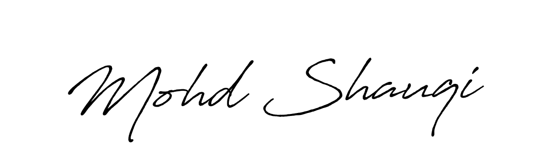 How to make Mohd Shauqi name signature. Use Antro_Vectra_Bolder style for creating short signs online. This is the latest handwritten sign. Mohd Shauqi signature style 7 images and pictures png