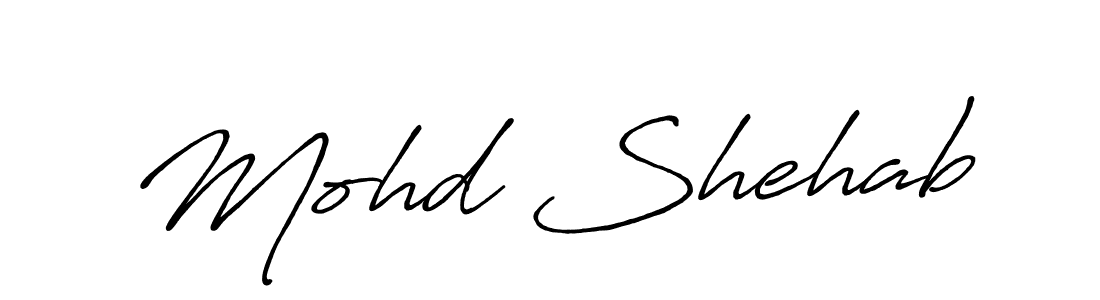 Also You can easily find your signature by using the search form. We will create Mohd Shehab name handwritten signature images for you free of cost using Antro_Vectra_Bolder sign style. Mohd Shehab signature style 7 images and pictures png