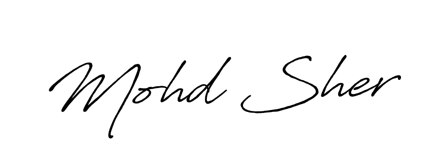 Mohd Sher stylish signature style. Best Handwritten Sign (Antro_Vectra_Bolder) for my name. Handwritten Signature Collection Ideas for my name Mohd Sher. Mohd Sher signature style 7 images and pictures png