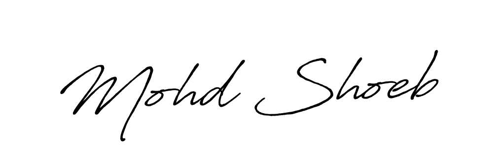 Mohd Shoeb stylish signature style. Best Handwritten Sign (Antro_Vectra_Bolder) for my name. Handwritten Signature Collection Ideas for my name Mohd Shoeb. Mohd Shoeb signature style 7 images and pictures png