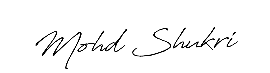 Make a beautiful signature design for name Mohd Shukri. With this signature (Antro_Vectra_Bolder) style, you can create a handwritten signature for free. Mohd Shukri signature style 7 images and pictures png