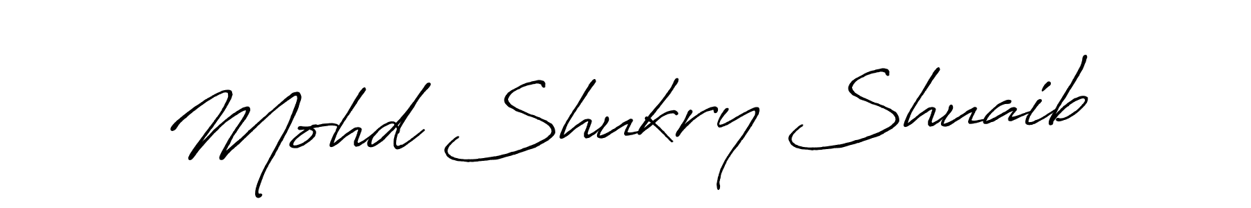 Also we have Mohd Shukry Shuaib name is the best signature style. Create professional handwritten signature collection using Antro_Vectra_Bolder autograph style. Mohd Shukry Shuaib signature style 7 images and pictures png