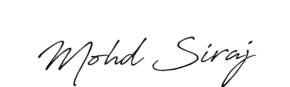 The best way (Antro_Vectra_Bolder) to make a short signature is to pick only two or three words in your name. The name Mohd Siraj include a total of six letters. For converting this name. Mohd Siraj signature style 7 images and pictures png