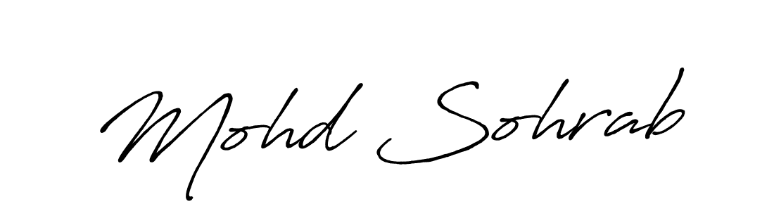 It looks lik you need a new signature style for name Mohd Sohrab. Design unique handwritten (Antro_Vectra_Bolder) signature with our free signature maker in just a few clicks. Mohd Sohrab signature style 7 images and pictures png