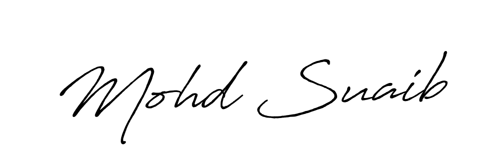 Also You can easily find your signature by using the search form. We will create Mohd Suaib name handwritten signature images for you free of cost using Antro_Vectra_Bolder sign style. Mohd Suaib signature style 7 images and pictures png