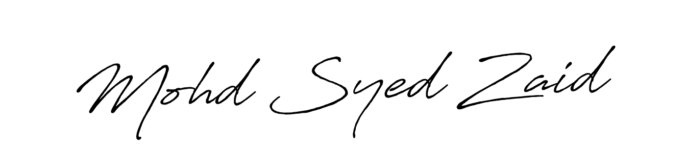 Make a beautiful signature design for name Mohd Syed Zaid. With this signature (Antro_Vectra_Bolder) style, you can create a handwritten signature for free. Mohd Syed Zaid signature style 7 images and pictures png