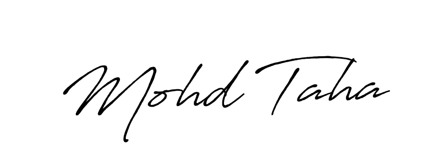 Use a signature maker to create a handwritten signature online. With this signature software, you can design (Antro_Vectra_Bolder) your own signature for name Mohd Taha. Mohd Taha signature style 7 images and pictures png