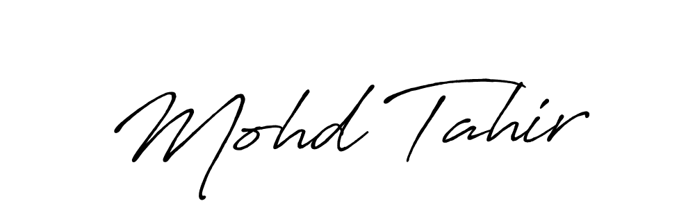 Also we have Mohd Tahir name is the best signature style. Create professional handwritten signature collection using Antro_Vectra_Bolder autograph style. Mohd Tahir signature style 7 images and pictures png