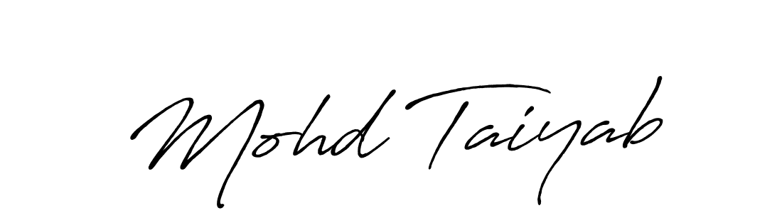 Antro_Vectra_Bolder is a professional signature style that is perfect for those who want to add a touch of class to their signature. It is also a great choice for those who want to make their signature more unique. Get Mohd Taiyab name to fancy signature for free. Mohd Taiyab signature style 7 images and pictures png