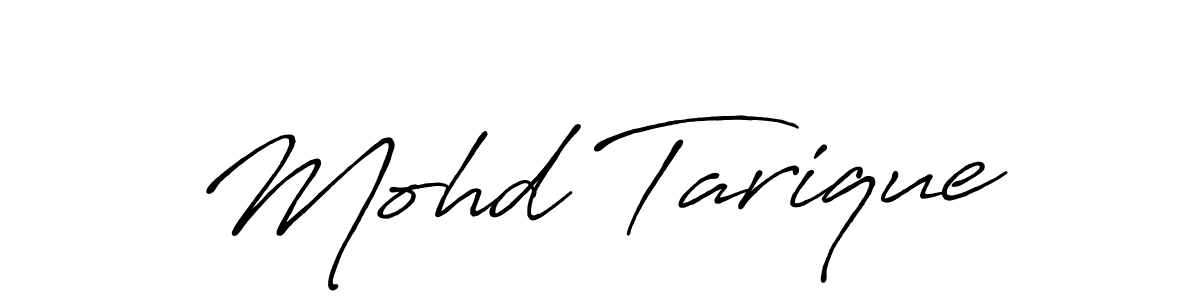 Design your own signature with our free online signature maker. With this signature software, you can create a handwritten (Antro_Vectra_Bolder) signature for name Mohd Tarique. Mohd Tarique signature style 7 images and pictures png