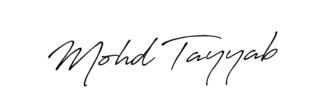 Design your own signature with our free online signature maker. With this signature software, you can create a handwritten (Antro_Vectra_Bolder) signature for name Mohd Tayyab. Mohd Tayyab signature style 7 images and pictures png