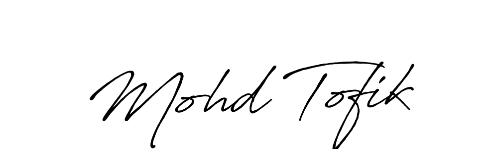 Create a beautiful signature design for name Mohd Tofik. With this signature (Antro_Vectra_Bolder) fonts, you can make a handwritten signature for free. Mohd Tofik signature style 7 images and pictures png