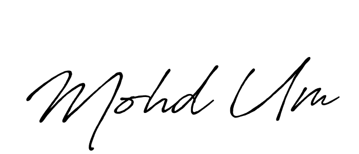 Mohd Um stylish signature style. Best Handwritten Sign (Antro_Vectra_Bolder) for my name. Handwritten Signature Collection Ideas for my name Mohd Um. Mohd Um signature style 7 images and pictures png