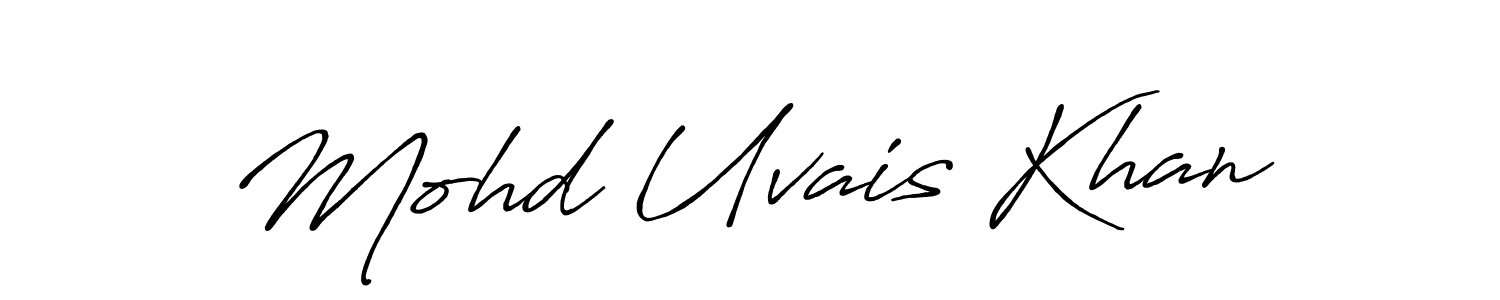 Mohd Uvais Khan stylish signature style. Best Handwritten Sign (Antro_Vectra_Bolder) for my name. Handwritten Signature Collection Ideas for my name Mohd Uvais Khan. Mohd Uvais Khan signature style 7 images and pictures png