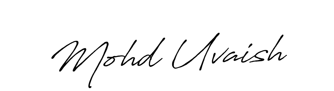 Make a beautiful signature design for name Mohd Uvaish. With this signature (Antro_Vectra_Bolder) style, you can create a handwritten signature for free. Mohd Uvaish signature style 7 images and pictures png