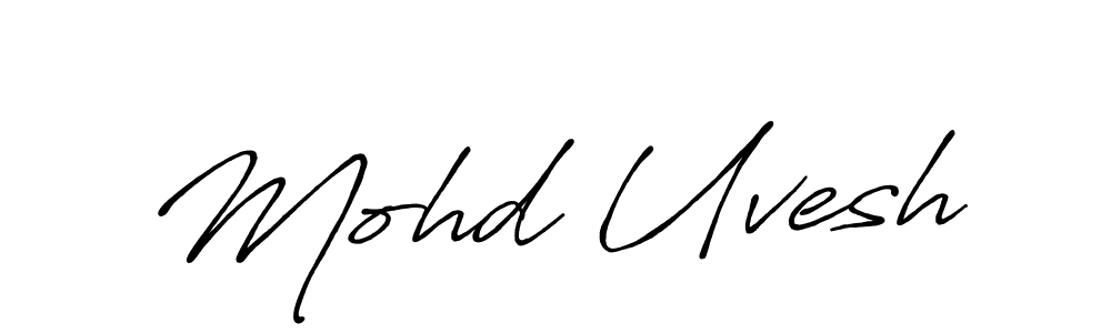 How to make Mohd Uvesh signature? Antro_Vectra_Bolder is a professional autograph style. Create handwritten signature for Mohd Uvesh name. Mohd Uvesh signature style 7 images and pictures png