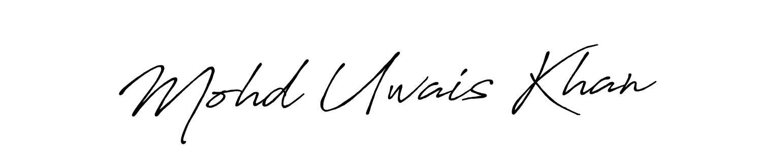 Mohd Uwais Khan stylish signature style. Best Handwritten Sign (Antro_Vectra_Bolder) for my name. Handwritten Signature Collection Ideas for my name Mohd Uwais Khan. Mohd Uwais Khan signature style 7 images and pictures png