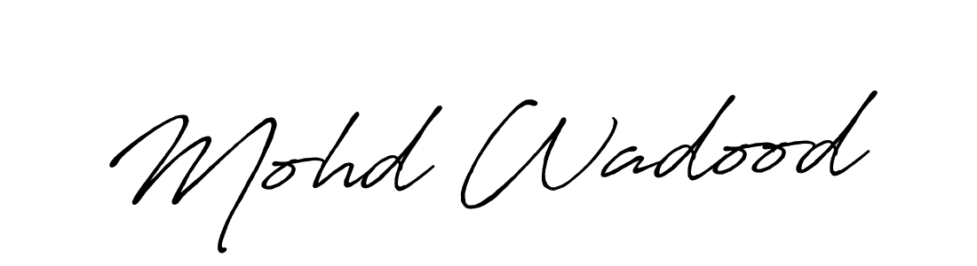 Design your own signature with our free online signature maker. With this signature software, you can create a handwritten (Antro_Vectra_Bolder) signature for name Mohd Wadood. Mohd Wadood signature style 7 images and pictures png