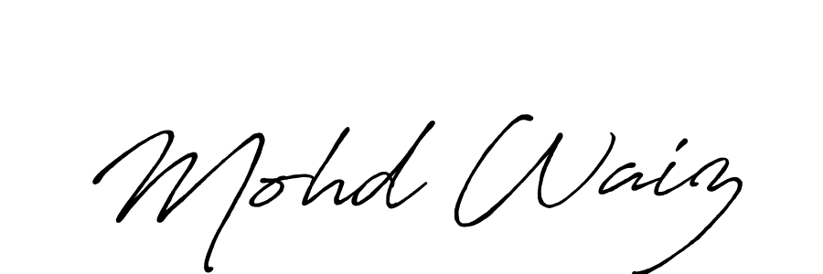 How to make Mohd Waiz signature? Antro_Vectra_Bolder is a professional autograph style. Create handwritten signature for Mohd Waiz name. Mohd Waiz signature style 7 images and pictures png