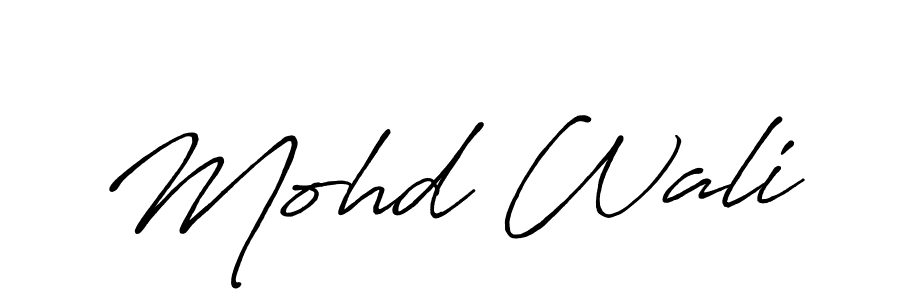 Mohd Wali stylish signature style. Best Handwritten Sign (Antro_Vectra_Bolder) for my name. Handwritten Signature Collection Ideas for my name Mohd Wali. Mohd Wali signature style 7 images and pictures png