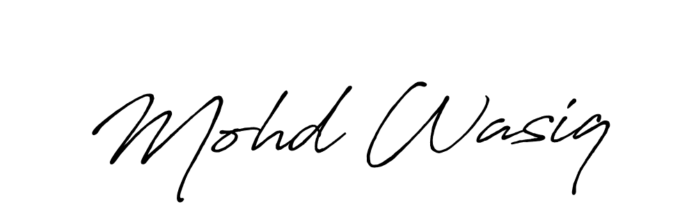 Create a beautiful signature design for name Mohd Wasiq. With this signature (Antro_Vectra_Bolder) fonts, you can make a handwritten signature for free. Mohd Wasiq signature style 7 images and pictures png
