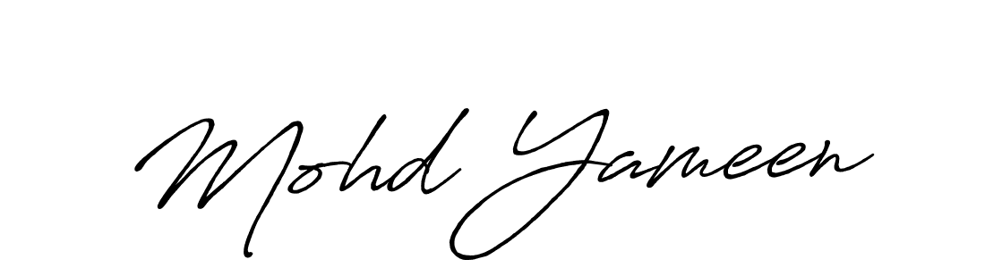 Make a beautiful signature design for name Mohd Yameen. With this signature (Antro_Vectra_Bolder) style, you can create a handwritten signature for free. Mohd Yameen signature style 7 images and pictures png