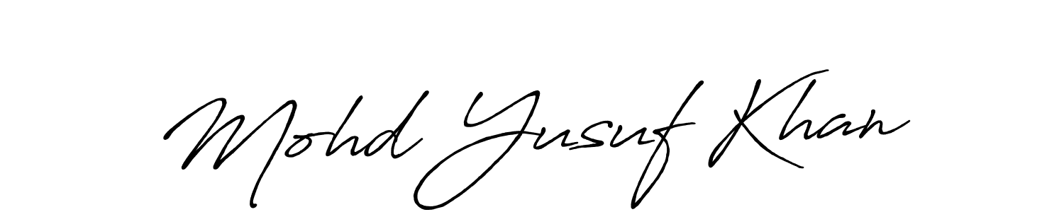 Mohd Yusuf Khan stylish signature style. Best Handwritten Sign (Antro_Vectra_Bolder) for my name. Handwritten Signature Collection Ideas for my name Mohd Yusuf Khan. Mohd Yusuf Khan signature style 7 images and pictures png