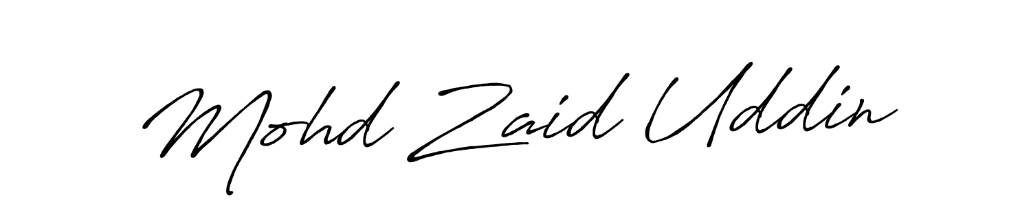 Also we have Mohd Zaid Uddin name is the best signature style. Create professional handwritten signature collection using Antro_Vectra_Bolder autograph style. Mohd Zaid Uddin signature style 7 images and pictures png