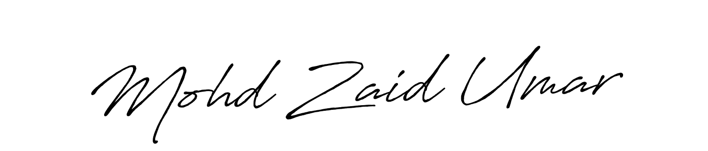 How to make Mohd Zaid Umar name signature. Use Antro_Vectra_Bolder style for creating short signs online. This is the latest handwritten sign. Mohd Zaid Umar signature style 7 images and pictures png