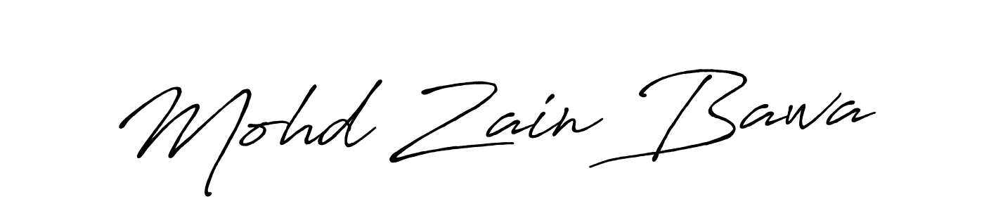 How to make Mohd Zain Bawa name signature. Use Antro_Vectra_Bolder style for creating short signs online. This is the latest handwritten sign. Mohd Zain Bawa signature style 7 images and pictures png