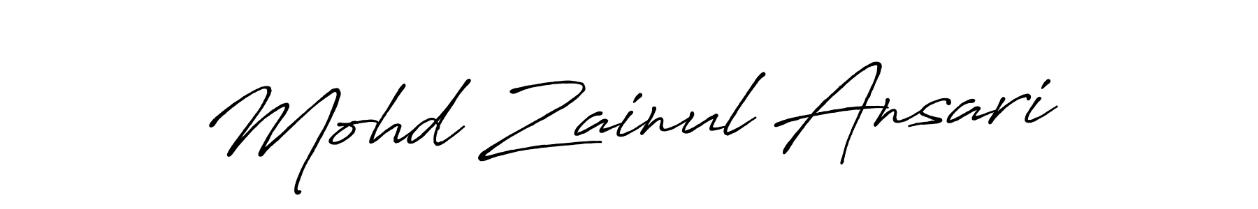 Make a beautiful signature design for name Mohd Zainul Ansari. With this signature (Antro_Vectra_Bolder) style, you can create a handwritten signature for free. Mohd Zainul Ansari signature style 7 images and pictures png