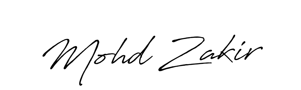 Make a beautiful signature design for name Mohd Zakir. With this signature (Antro_Vectra_Bolder) style, you can create a handwritten signature for free. Mohd Zakir signature style 7 images and pictures png