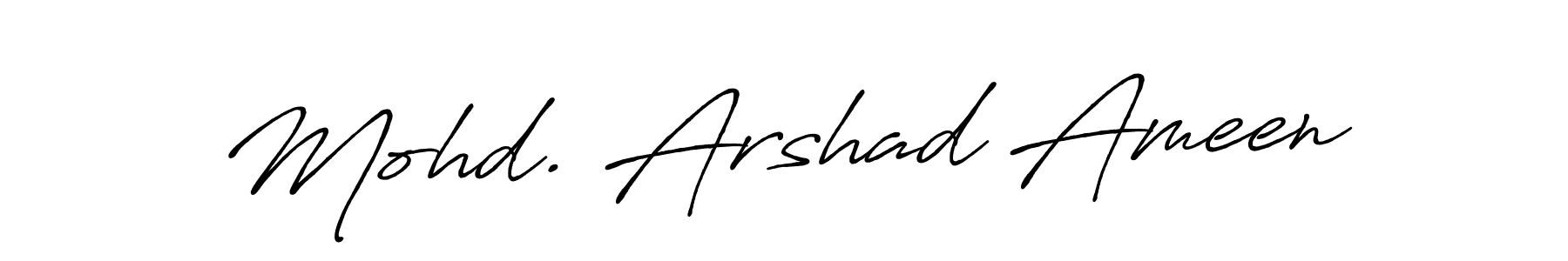 Create a beautiful signature design for name Mohd. Arshad Ameen. With this signature (Antro_Vectra_Bolder) fonts, you can make a handwritten signature for free. Mohd. Arshad Ameen signature style 7 images and pictures png
