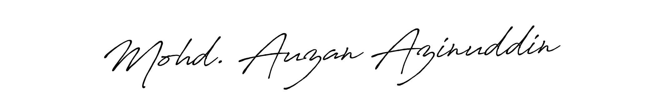 Create a beautiful signature design for name Mohd. Auzan Azinuddin. With this signature (Antro_Vectra_Bolder) fonts, you can make a handwritten signature for free. Mohd. Auzan Azinuddin signature style 7 images and pictures png