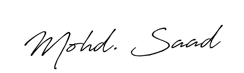 Also You can easily find your signature by using the search form. We will create Mohd. Saad name handwritten signature images for you free of cost using Antro_Vectra_Bolder sign style. Mohd. Saad signature style 7 images and pictures png