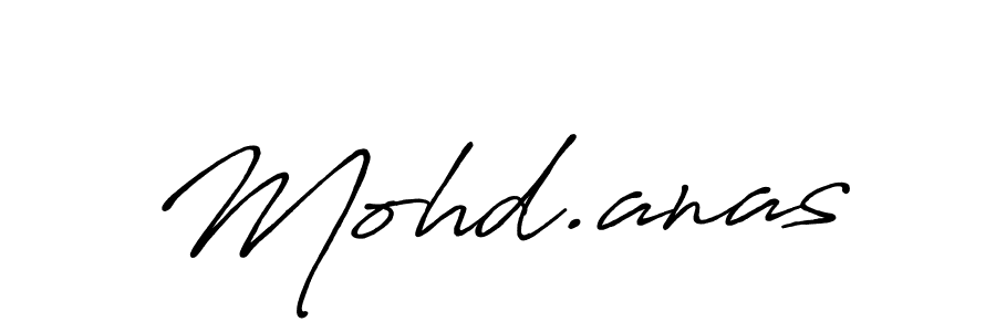 How to make Mohd.anas name signature. Use Antro_Vectra_Bolder style for creating short signs online. This is the latest handwritten sign. Mohd.anas signature style 7 images and pictures png