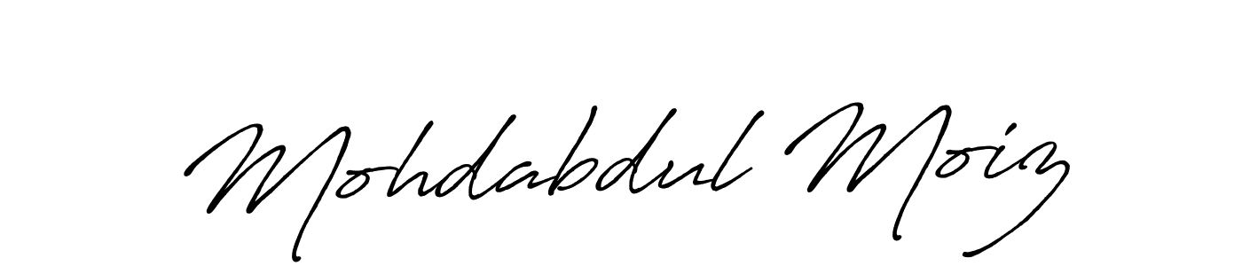 Make a beautiful signature design for name Mohdabdul Moiz. With this signature (Antro_Vectra_Bolder) style, you can create a handwritten signature for free. Mohdabdul Moiz signature style 7 images and pictures png