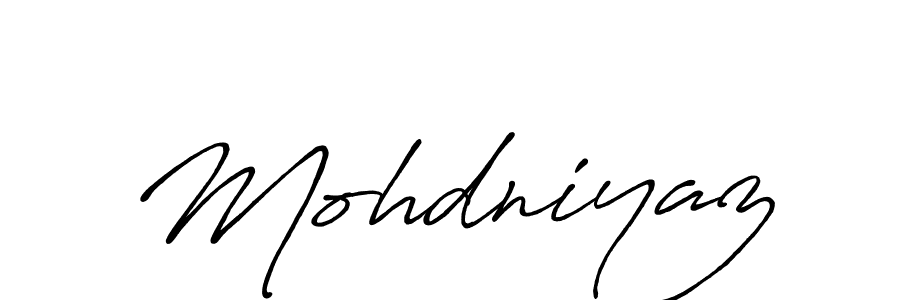 Make a beautiful signature design for name Mohdniyaz. With this signature (Antro_Vectra_Bolder) style, you can create a handwritten signature for free. Mohdniyaz signature style 7 images and pictures png