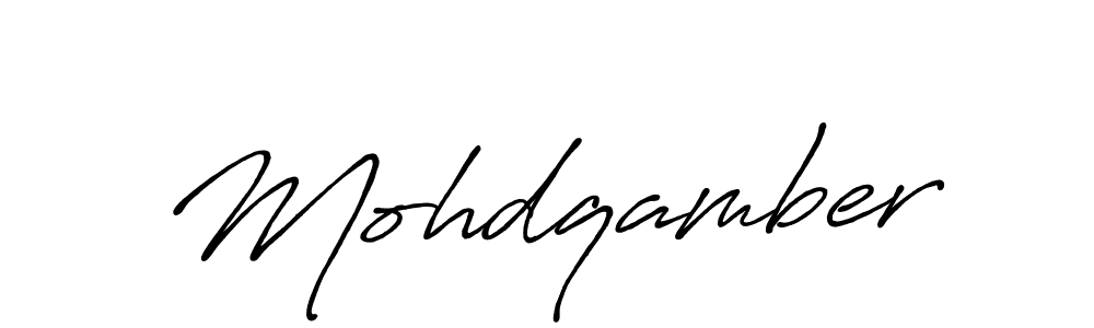 How to make Mohdqamber signature? Antro_Vectra_Bolder is a professional autograph style. Create handwritten signature for Mohdqamber name. Mohdqamber signature style 7 images and pictures png