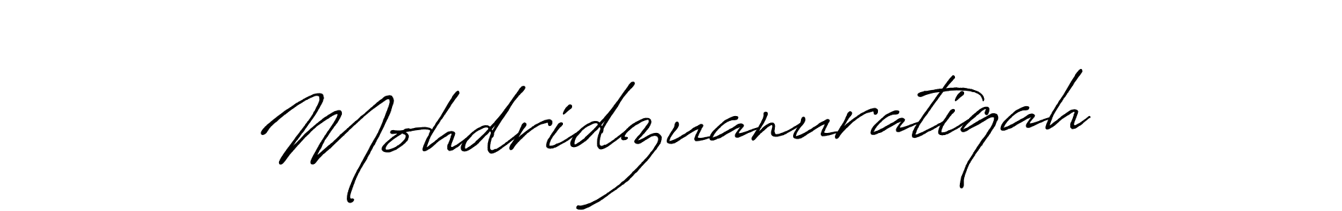 It looks lik you need a new signature style for name Mohdridzuanuratiqah. Design unique handwritten (Antro_Vectra_Bolder) signature with our free signature maker in just a few clicks. Mohdridzuanuratiqah signature style 7 images and pictures png