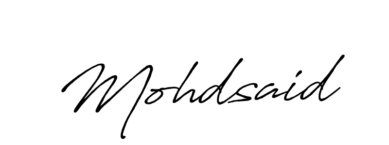 Create a beautiful signature design for name Mohdsaid. With this signature (Antro_Vectra_Bolder) fonts, you can make a handwritten signature for free. Mohdsaid signature style 7 images and pictures png