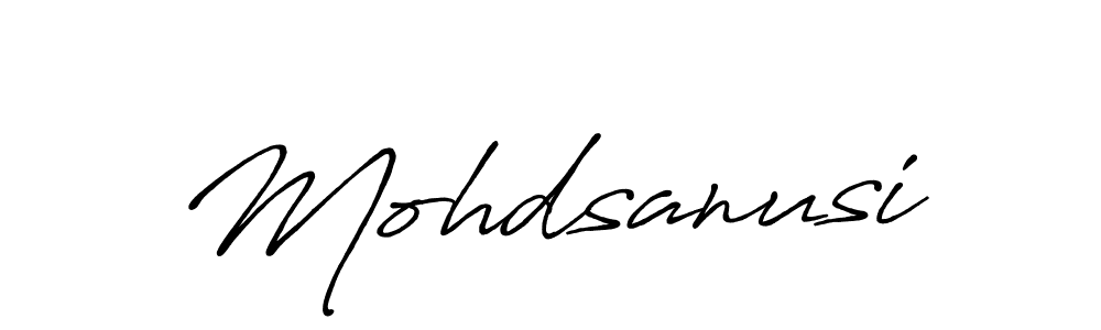 How to make Mohdsanusi signature? Antro_Vectra_Bolder is a professional autograph style. Create handwritten signature for Mohdsanusi name. Mohdsanusi signature style 7 images and pictures png