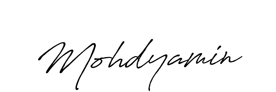 How to make Mohdyamin signature? Antro_Vectra_Bolder is a professional autograph style. Create handwritten signature for Mohdyamin name. Mohdyamin signature style 7 images and pictures png