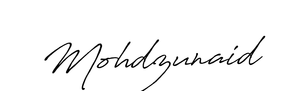 Mohdzunaid stylish signature style. Best Handwritten Sign (Antro_Vectra_Bolder) for my name. Handwritten Signature Collection Ideas for my name Mohdzunaid. Mohdzunaid signature style 7 images and pictures png