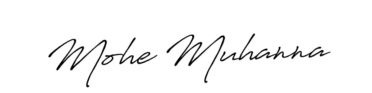 if you are searching for the best signature style for your name Mohe Muhanna. so please give up your signature search. here we have designed multiple signature styles  using Antro_Vectra_Bolder. Mohe Muhanna signature style 7 images and pictures png