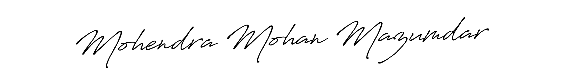 How to make Mohendra Mohan Mazumdar name signature. Use Antro_Vectra_Bolder style for creating short signs online. This is the latest handwritten sign. Mohendra Mohan Mazumdar signature style 7 images and pictures png